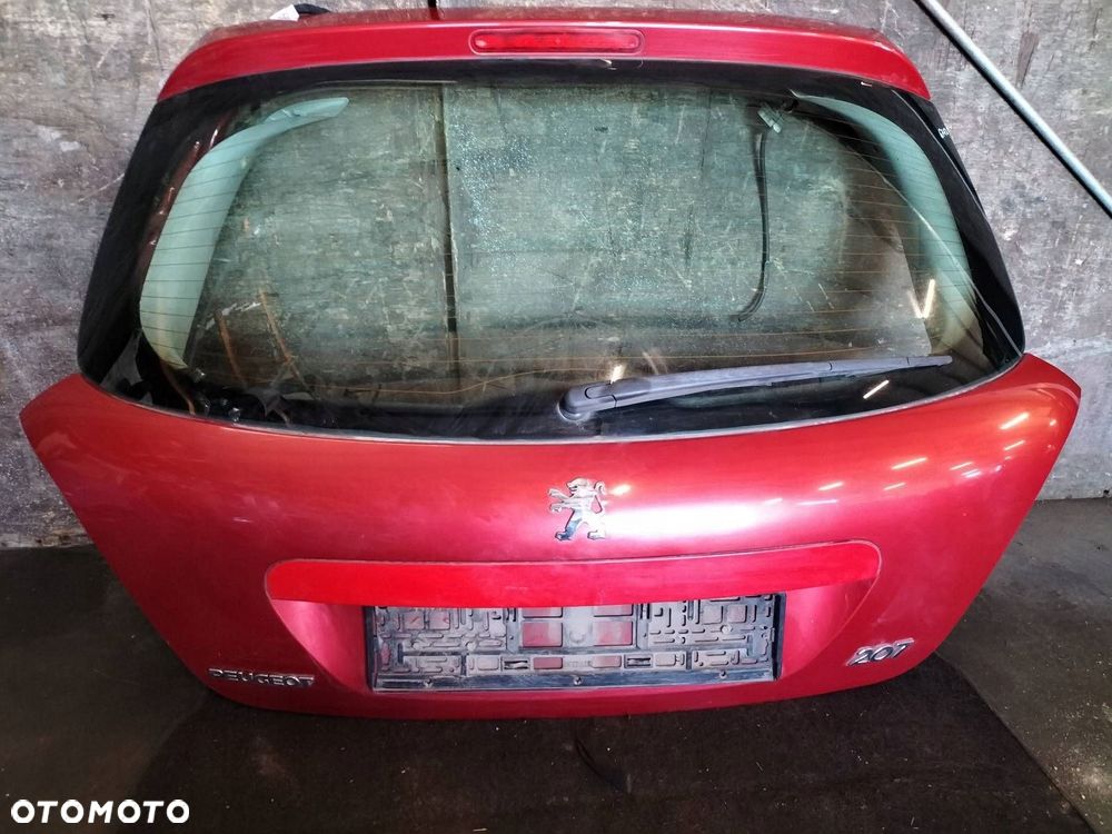 KOMPLETNY TYŁ KLAPA BAGAŻNIKA ZDERZAK TYŁ LAMPY PEUGEOT 207 I EKQD - 12