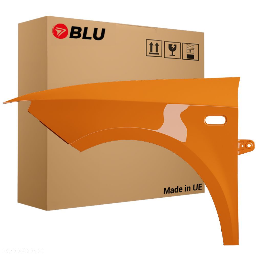 BLU Błotnik SEAT IBIZA IV 4 6J LP2C lewy pomarańczowy 08-17 przód Leuchtorange Naranja - 1