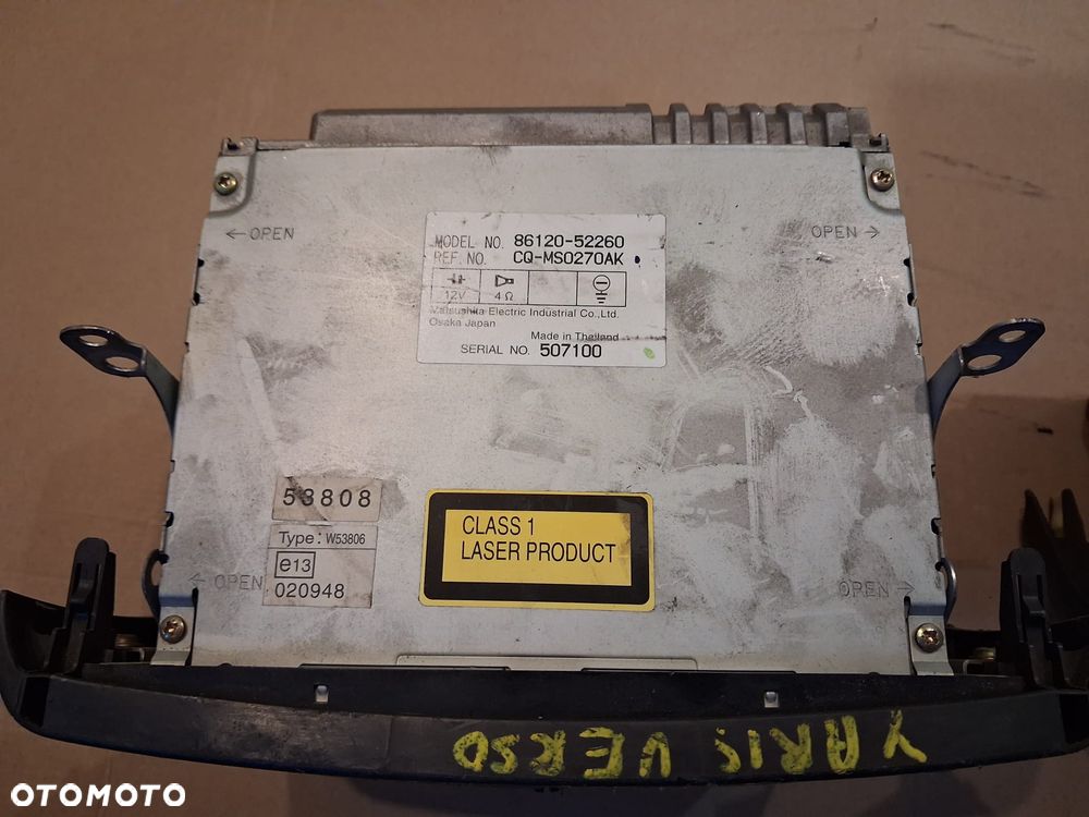Radio CD panel TOYOTA YARIS I  86120-0D021     86120-52260 - 4