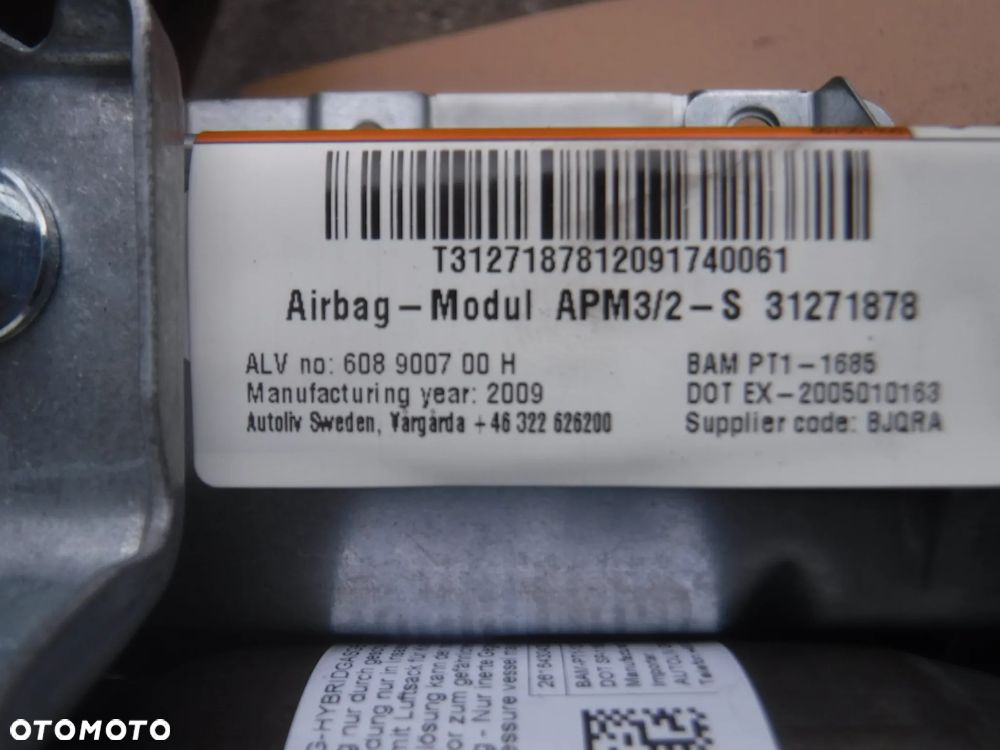 Volvo XC60 I poduszka pasazera air bag 31271878 31271513 31332118 - 7