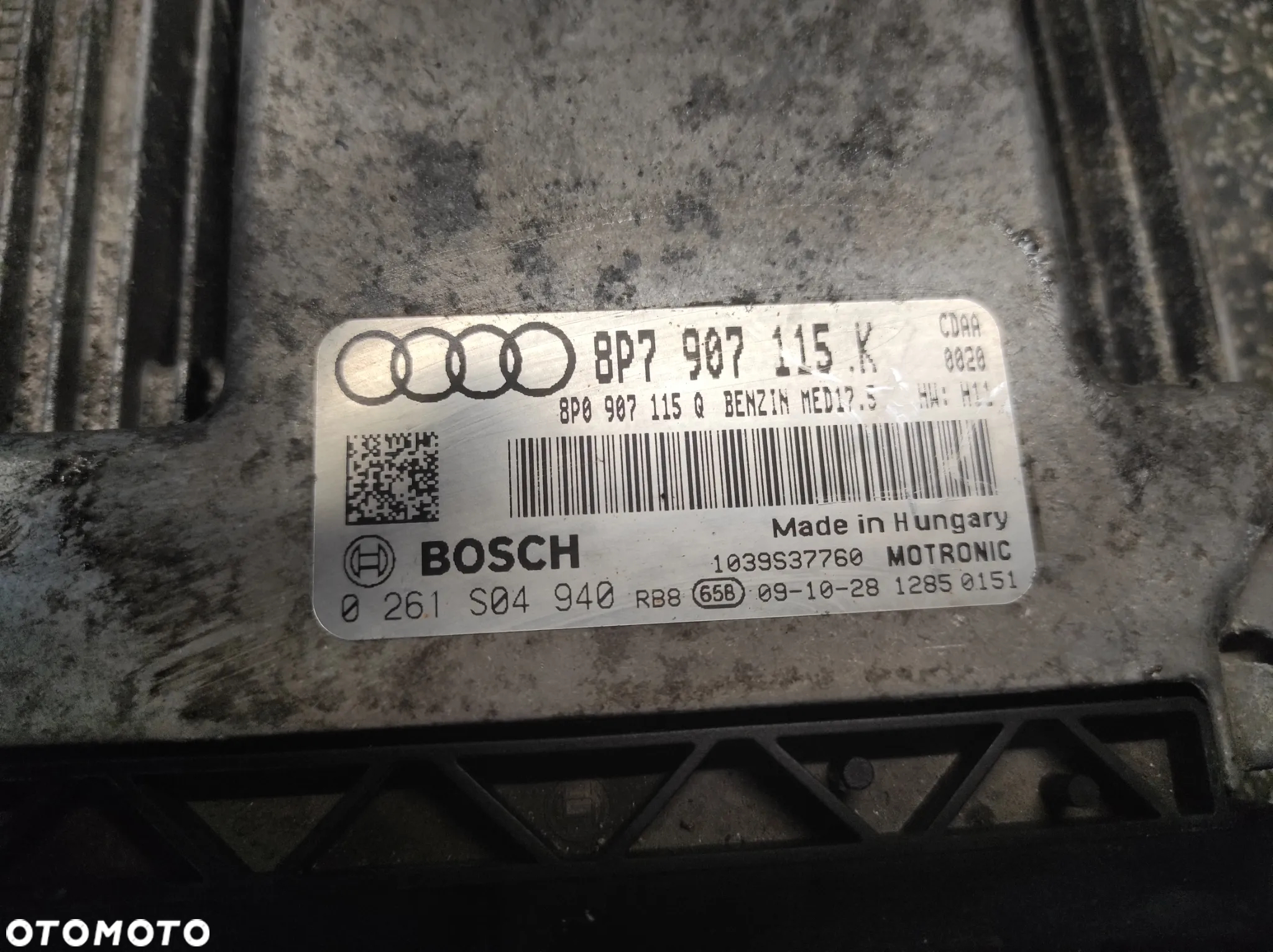 AUDI A3 8P LIFT KOMPUTER STEROWNIK SILNIKA 1.8 TSI TFSI CDA CDAA 8P7907115K 8P7907115Q BENZIN MED 17.5 0261S04940 WYSYŁKA !!!! - 2