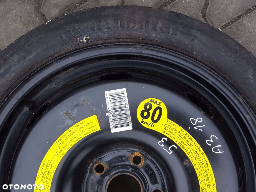 AUDI A3 8P VW GOLF V VI KOŁO DOJAZDOWE 18 5X112 - 2