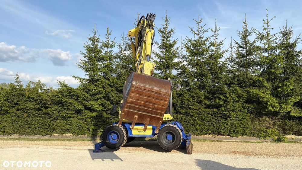Mecalac Koparka 14 ton MECALAC 15 MWR koparko-ładowarka 3 łyżki widły 1 wł Centr.smarowanie Opony na BLIŹNIAKU 80%Camso ładowarka 714 12MTX 4x4 skrętne KLIMA kabina Premium silnik 146KM volvo EW140B DEUTZ szybka 35km/h - 25