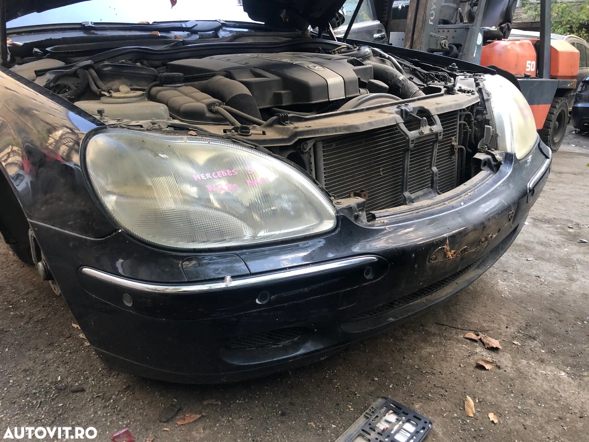 Bara fata Mercedes Benz S class W220 negru - 7