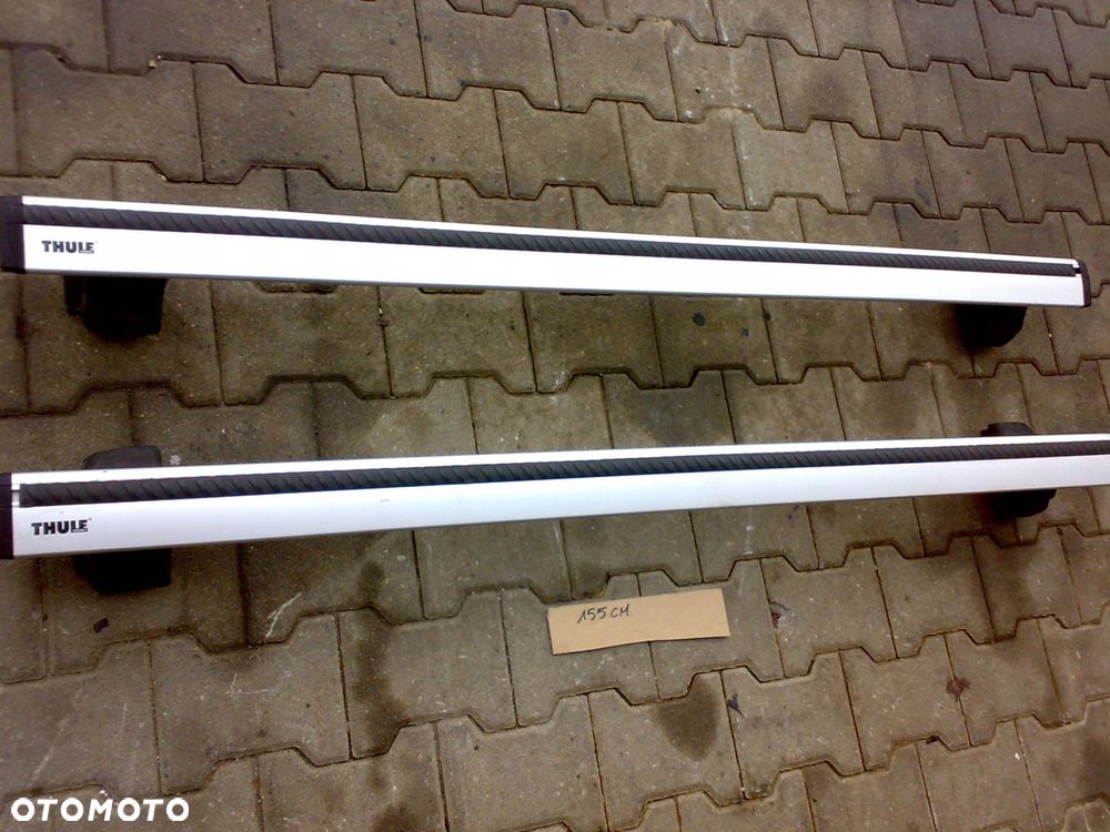 relingi dachowe thule mocowania bagażnika 155cm. jak nowe - 1