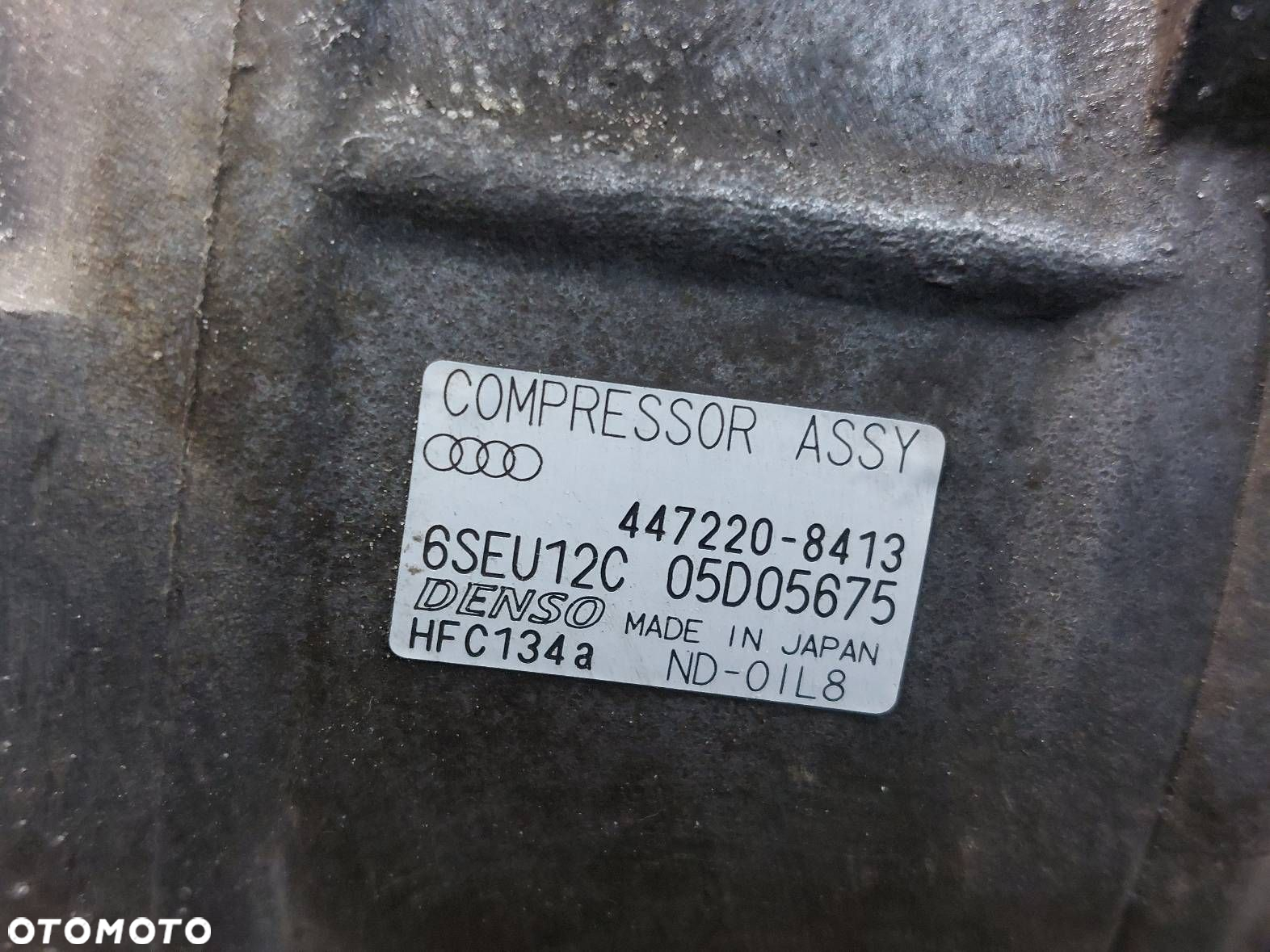 SPRĘŻARKA KLIMATYZACJI USZKODZONY AUDI A4 B6 1.8 T 447220-8413 - 2