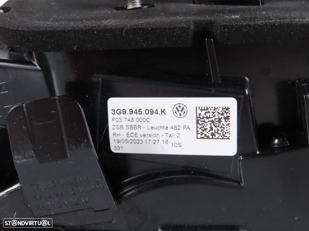 Farolim da mala LED Direito Usado / Original VW PASSAT Variant (3G5/CB5) 3G99450... - 4