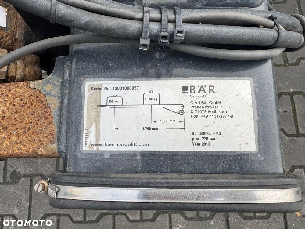 Winda, platforma, klapa załadowcza BAR 1500kg - 4