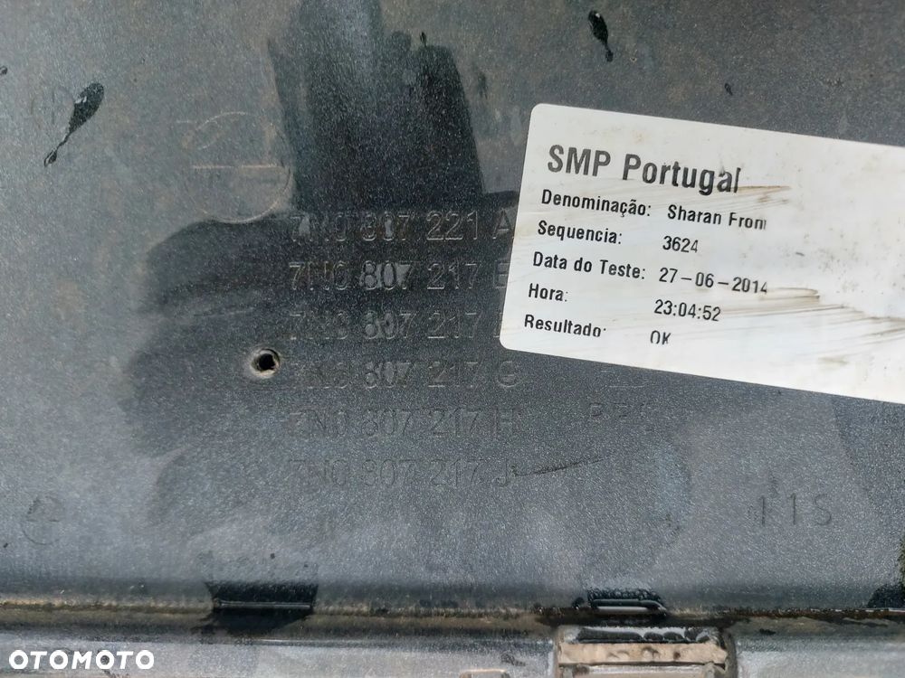 ZDERZAK PRZOD PRZEDNI VW SHARAN 10-15 6XPD SPRYSK SLASK WYSYLKA - 9