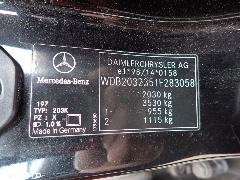 CZĘŚCI - Mercedes C-klasa W203 C180 2,0 16V 129KM M111.951 KOMBI 716633 lakier 197 2002r. INDEX - 9960 - 16
