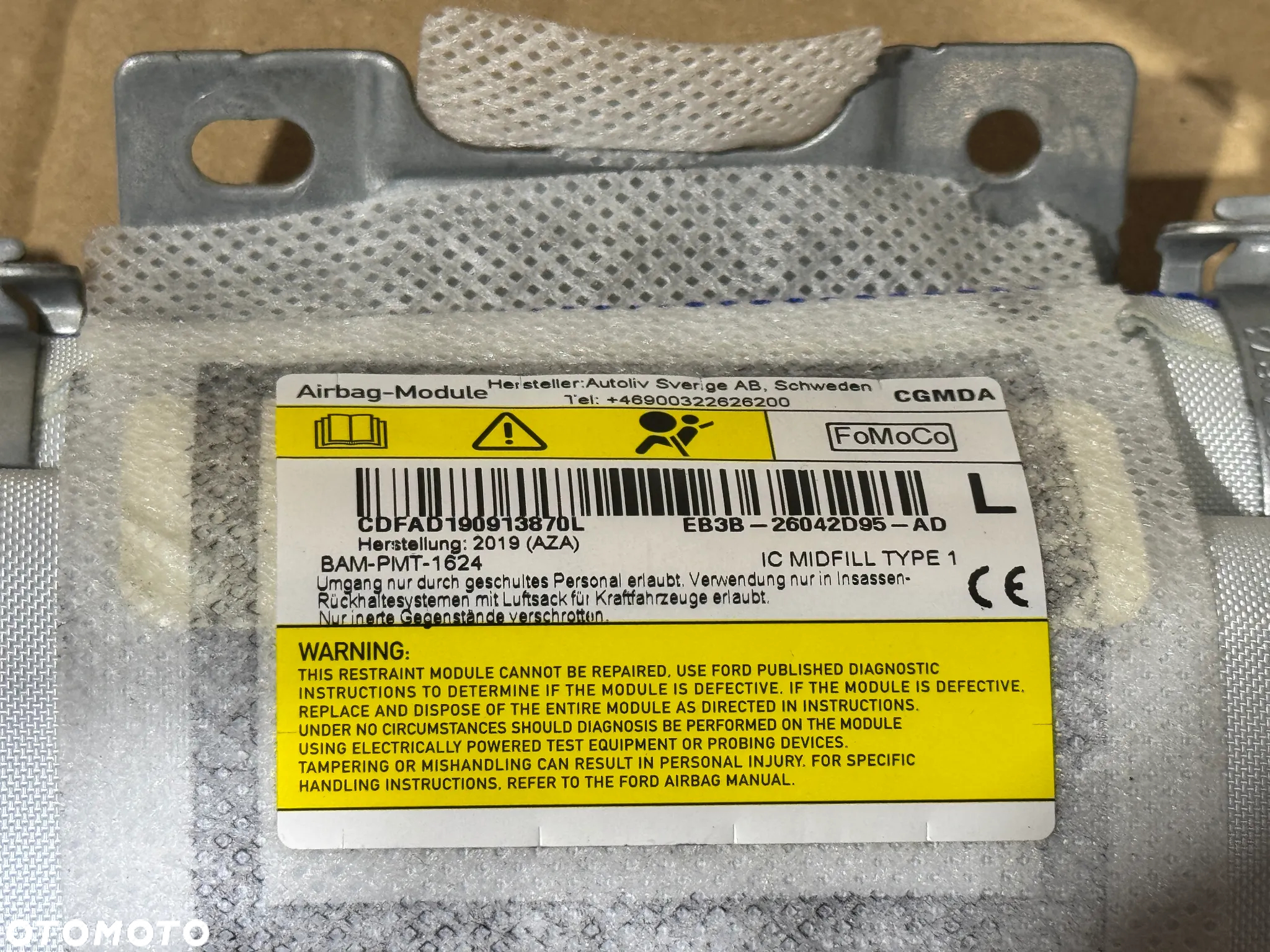 AIRBAG KURTYNA LEWA FORD RANGER IV EB3B-26042D95-AD - 2