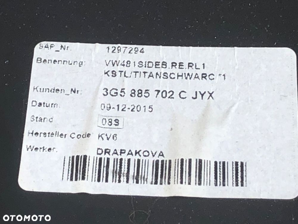 FOTELE KANAPA KOMPLET - 1799.00 PLN - VW PASSAT B8 (3G2, CB2) 2014 - 2022 2.0 TDI 4motion 140 kW - 26