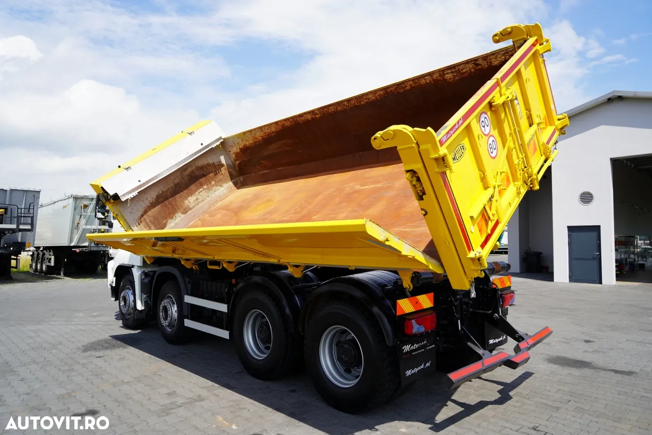 MAN TGS 41.460 / 8x8 / BASCULĂ / 2 PĂRȚI / BORDMATIC / HYDROBTA / MEILLER KIPER / ANVELOPE 100% / EURO 6 / 2017 / IMPORTAT - 8