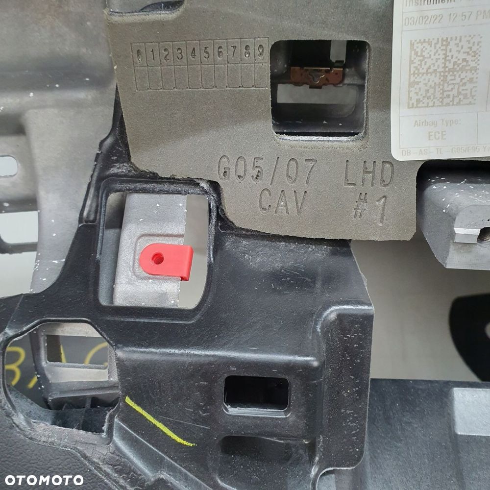 BMW X5 G05 X7 G07 DESKA ROZDZIELCZA SKÓRA SZARA NITKA KONSOLA KOKPIT PULPIT PODUSZKI AIRBAG AIR BAG PASY KIT SET - 7