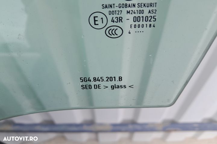 Geam usa fata stanga 5G4845201B 5G4845201B Volkswagen VW Golf 5 [2003 - 3