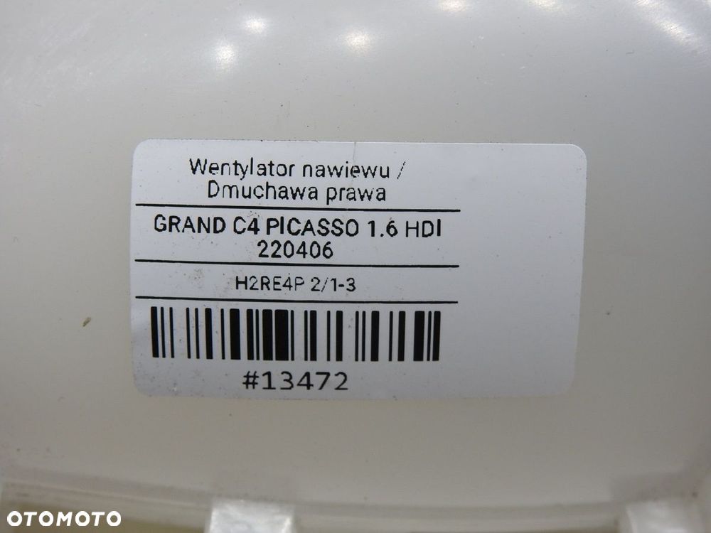 WENTYLATOR DMUCHAWA PRAWY TYŁ C4 GRAND PICASSO - 10