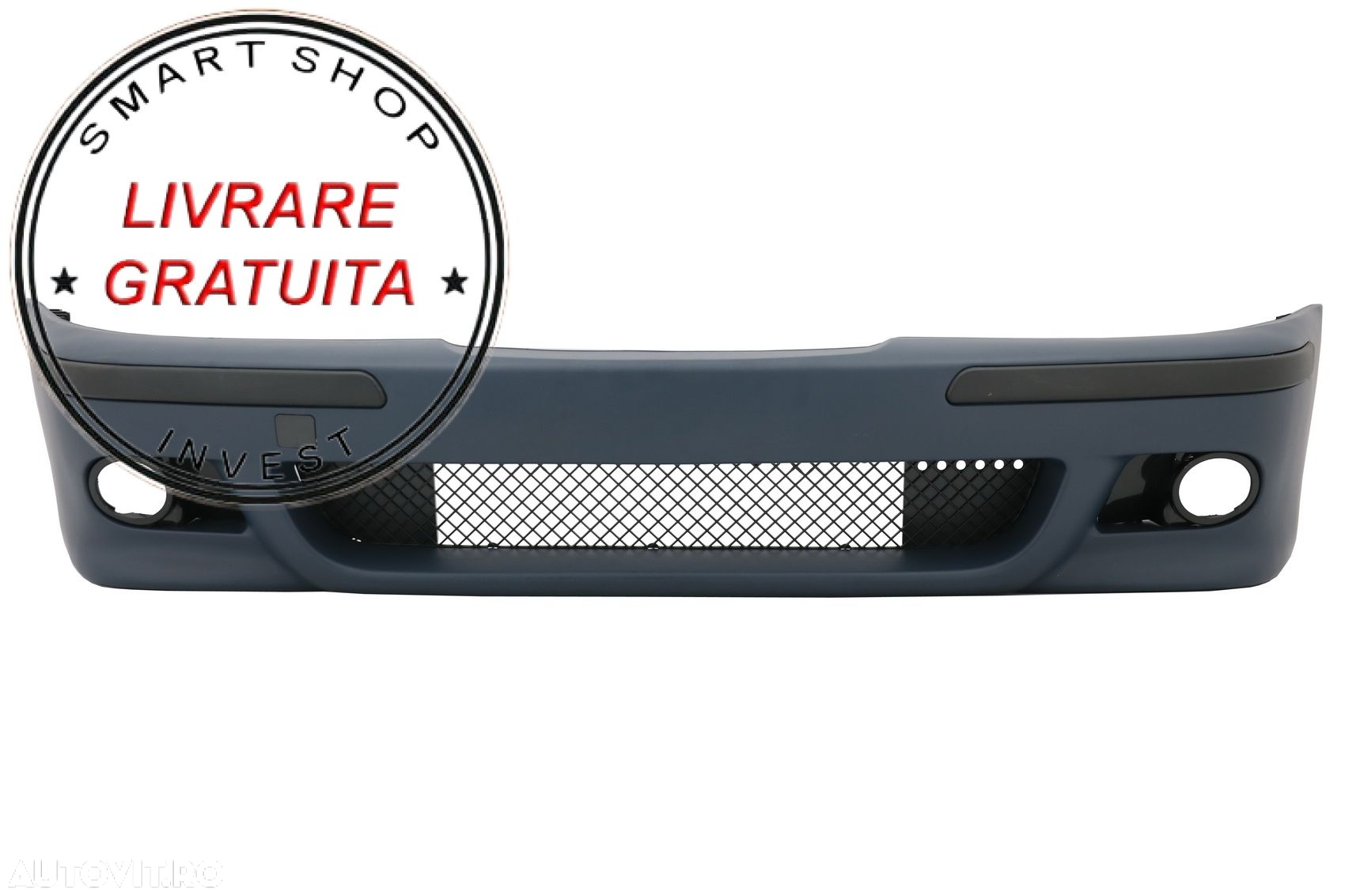 Bara Fata BMW E39 Seria 5 (1995-2003) cu Proiectoare Lumini de Ceata si Grile Cent- livrare gratuita - 2