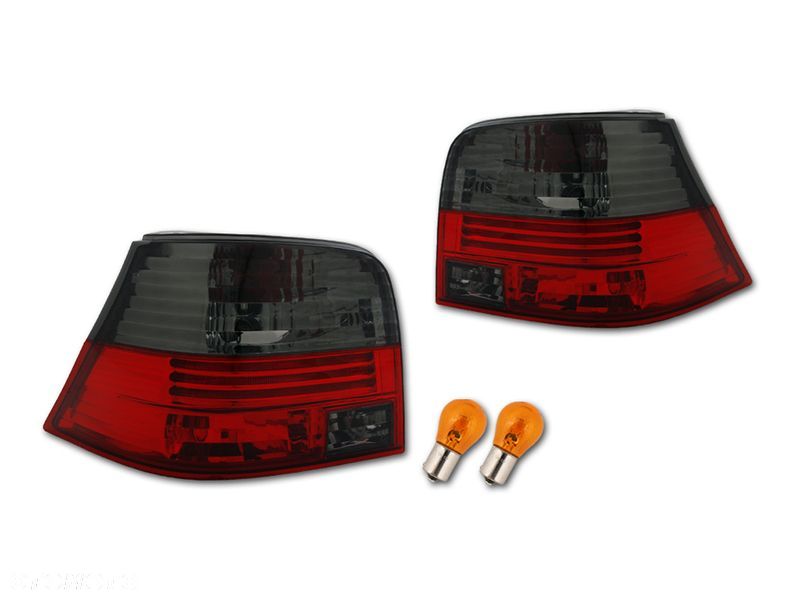 LAMPY TYLNE KPL TUNING CLEAR RED SMOKE VW GOLF IV 4 1J 1998-2003 HATCHBACK - 1