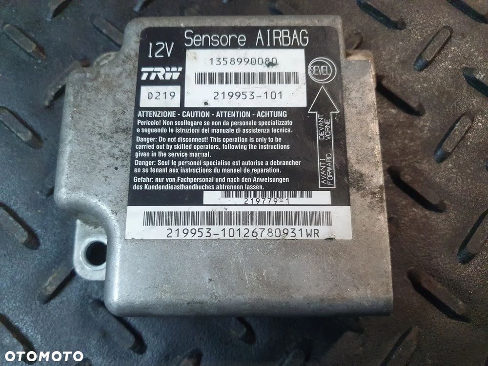 DUCATO BOXER JUMPER 06- MODUŁ PODUSZEK AIRBAG 1358990080 POSIADAM 2 SZT - 1