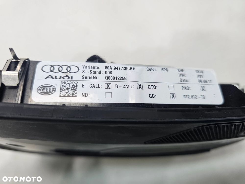 LAMPKA OŚWIETLENIE KABINY AUDI Q5 FY 80A947135AE 6PS POD SZYBERDACH - 8