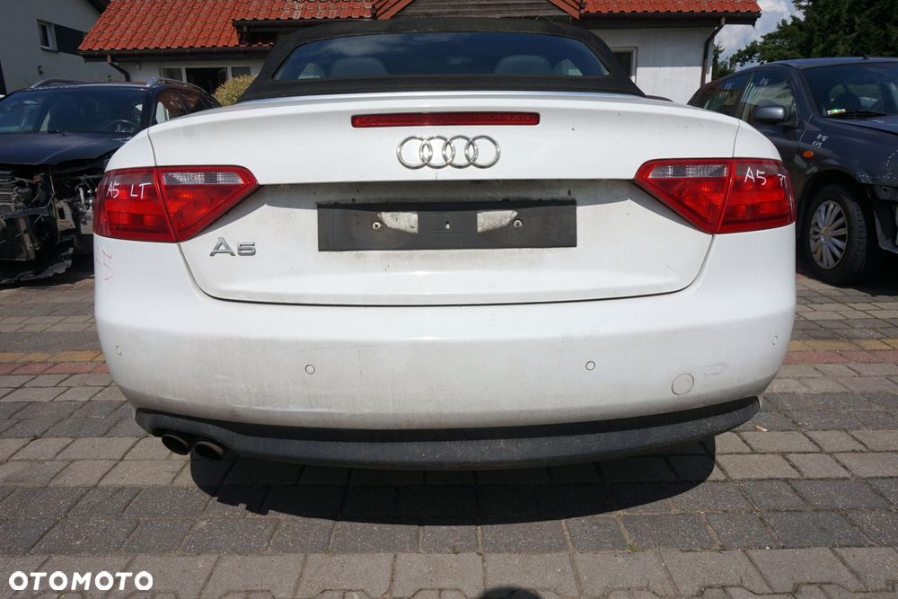 ZDERZAK TYLNY A5 I 8T CABRIO LY9C  BIAŁY AUDI 2007-2016 - 1