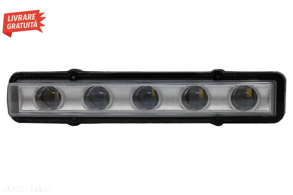 Carcasa faruri Alb cu Lumini de zi dedicate LED DRL Mercedes G-class W463 (1989-20- livrare gratuita - 12