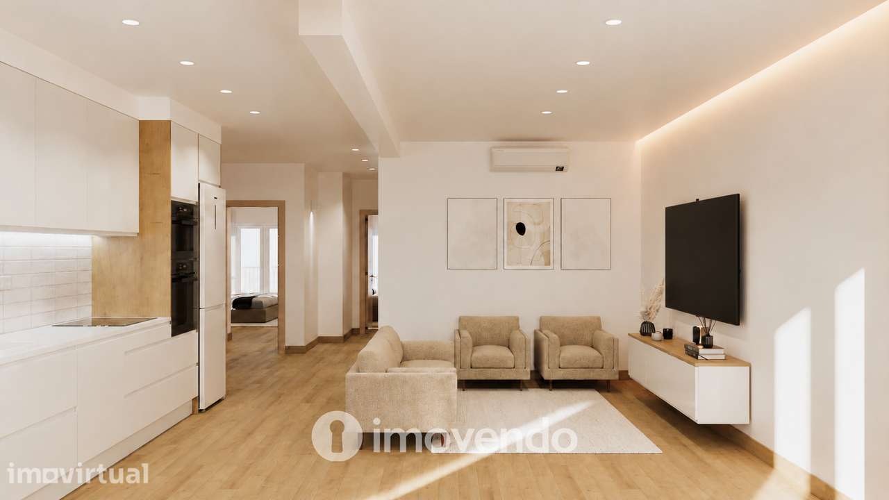 Apartamento T4, totalmente remodelado e cozinha equipada, em Almada - Grande imagem: 5/27