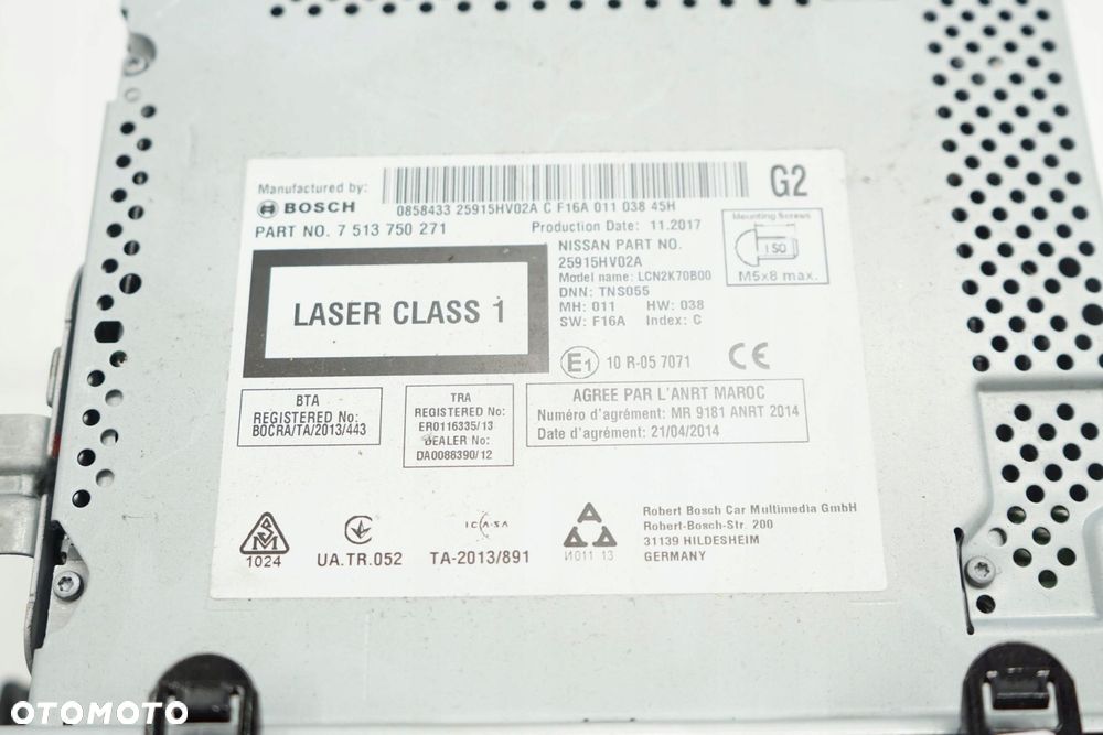NISSAN QASHQAI J11 LIFT 17R RADIO FABRYCZNE NAWIGACJA 25915HV02A - 3