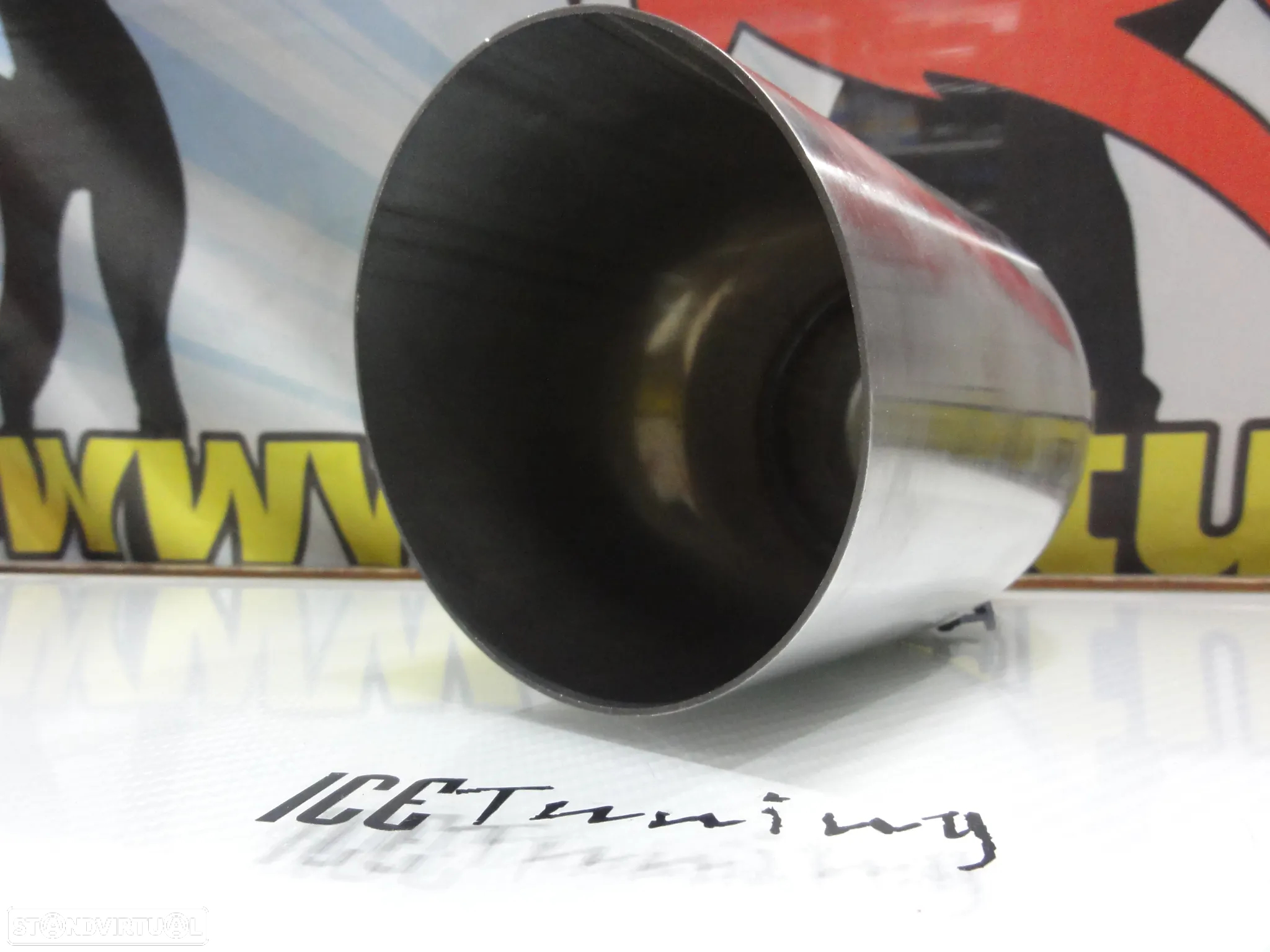 Ponteiras De Escape Redonda c/corte (obliqua) 110mm X 205MM 100% Inox - 8
