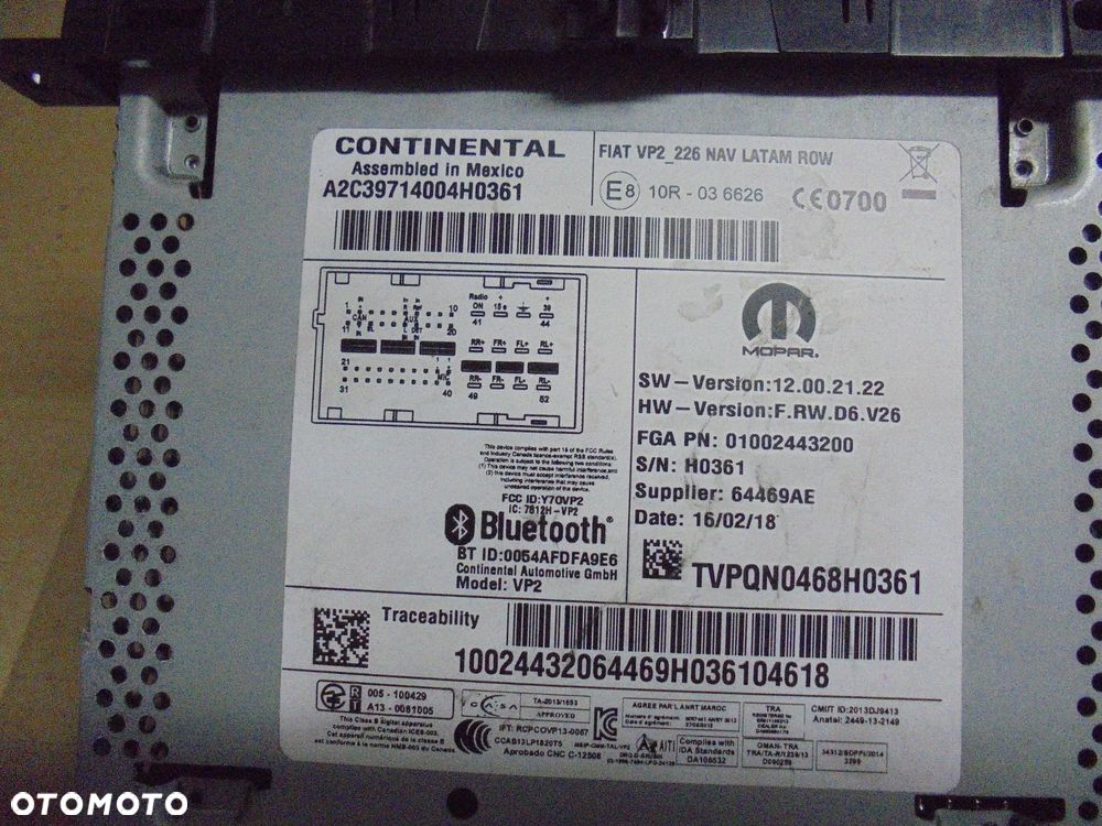 RADIO JEEP RENEGADE 64469AA - 2