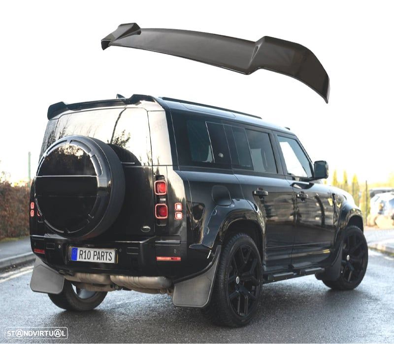 AILERON SUPERIOR LAND ROVER DEFENDER 20- PRETO BRILHANTE - 1