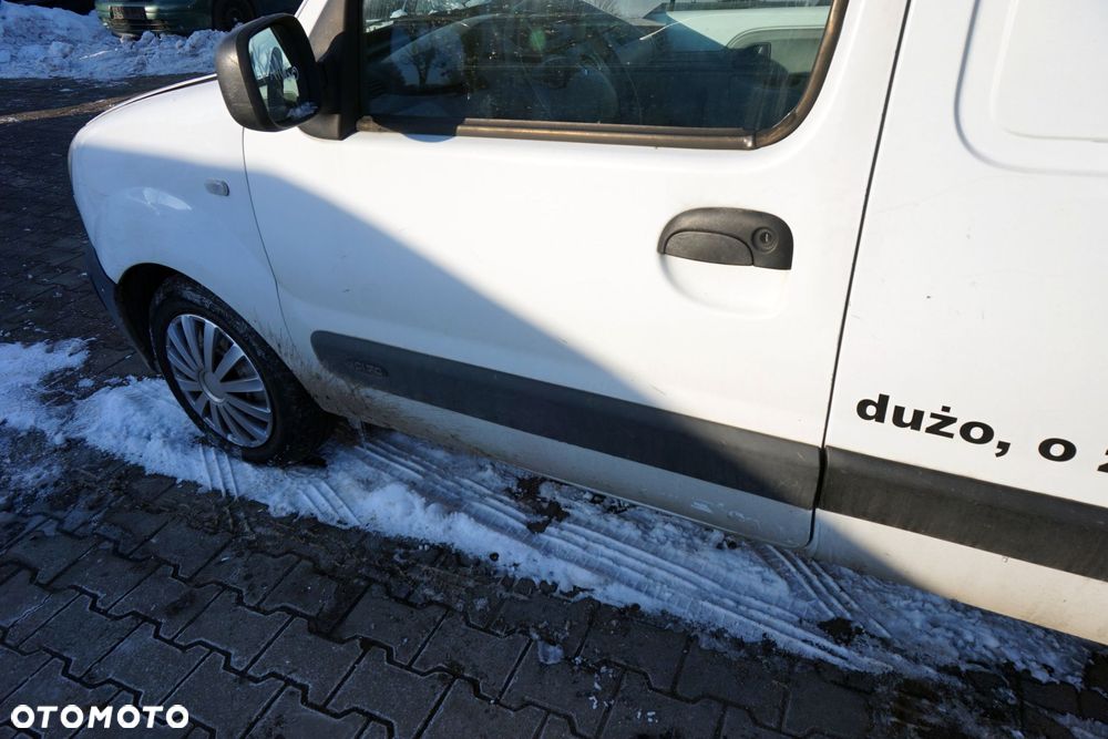 DRZWI PRZEDNIE LEWE KANGOO I PH2 LIFT O389  BIAŁY RENAULT 2003-2008 - 2