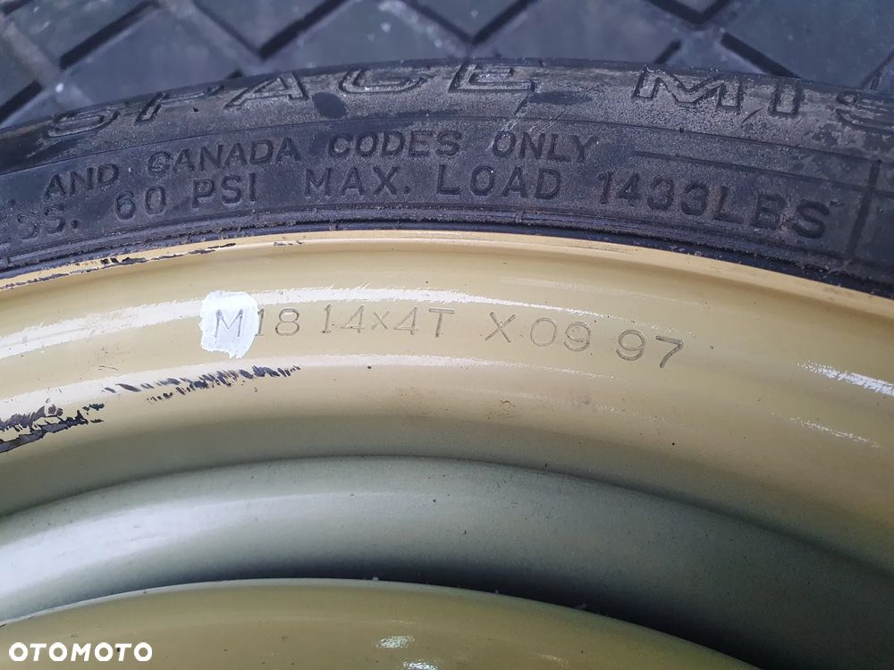 KOŁO ZAPASOWE DOJAZDÓWKA 14'' DAIHATSU SIRION II T125/70D14 - 4