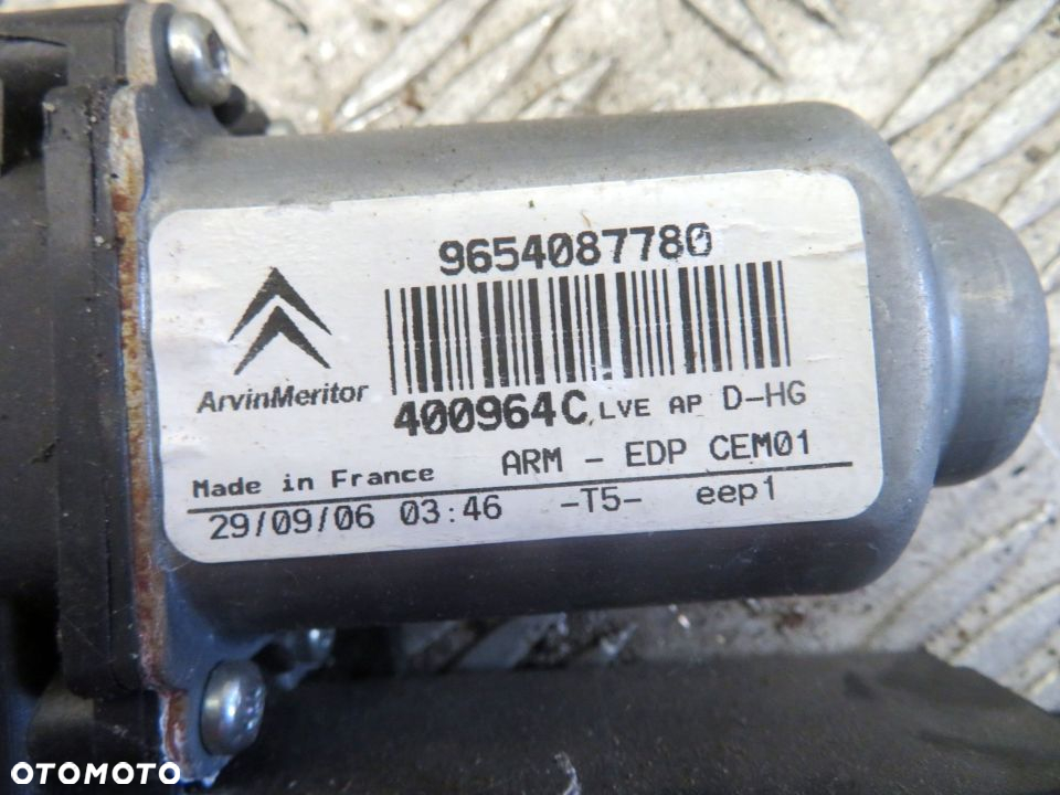 SILNICZEK SZYBY PRAWY PRZÓD C4 GRAND PICASSO I 9654087780 400964C 440806 CITROEN 2006-2010 - 3