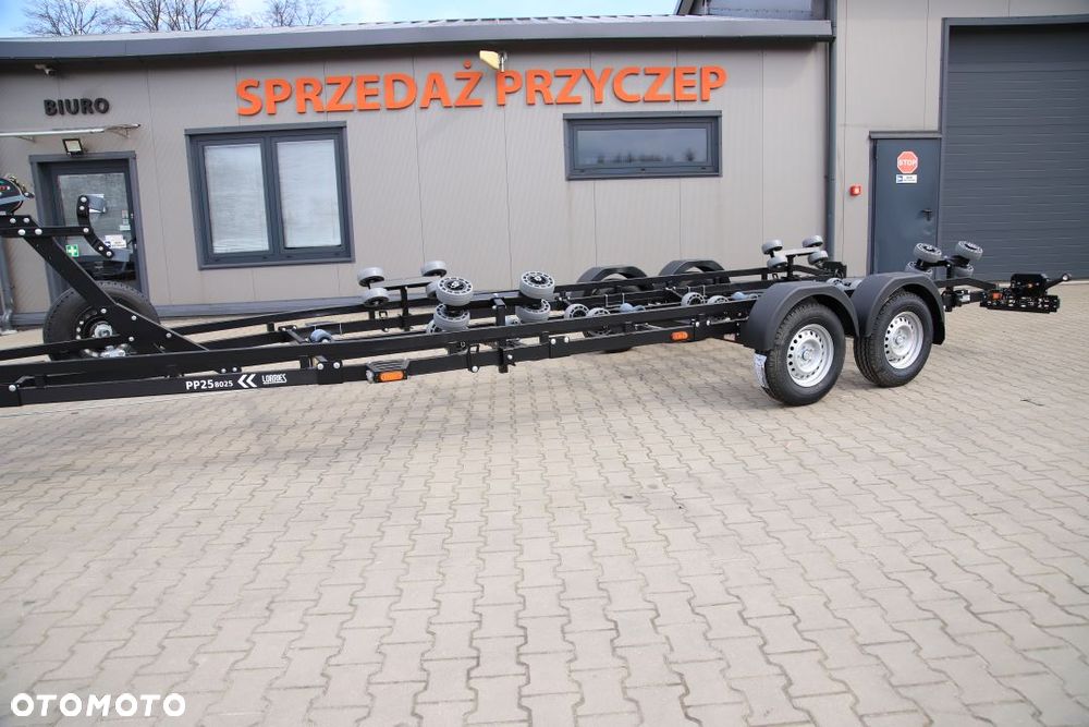 Lorries Przyczepa Podłodziowa PP25-8025 w Kolorze Czarnym Do Łodzi Max 7,8 M DMC 2700 kg Tylne Lampy LED - 3