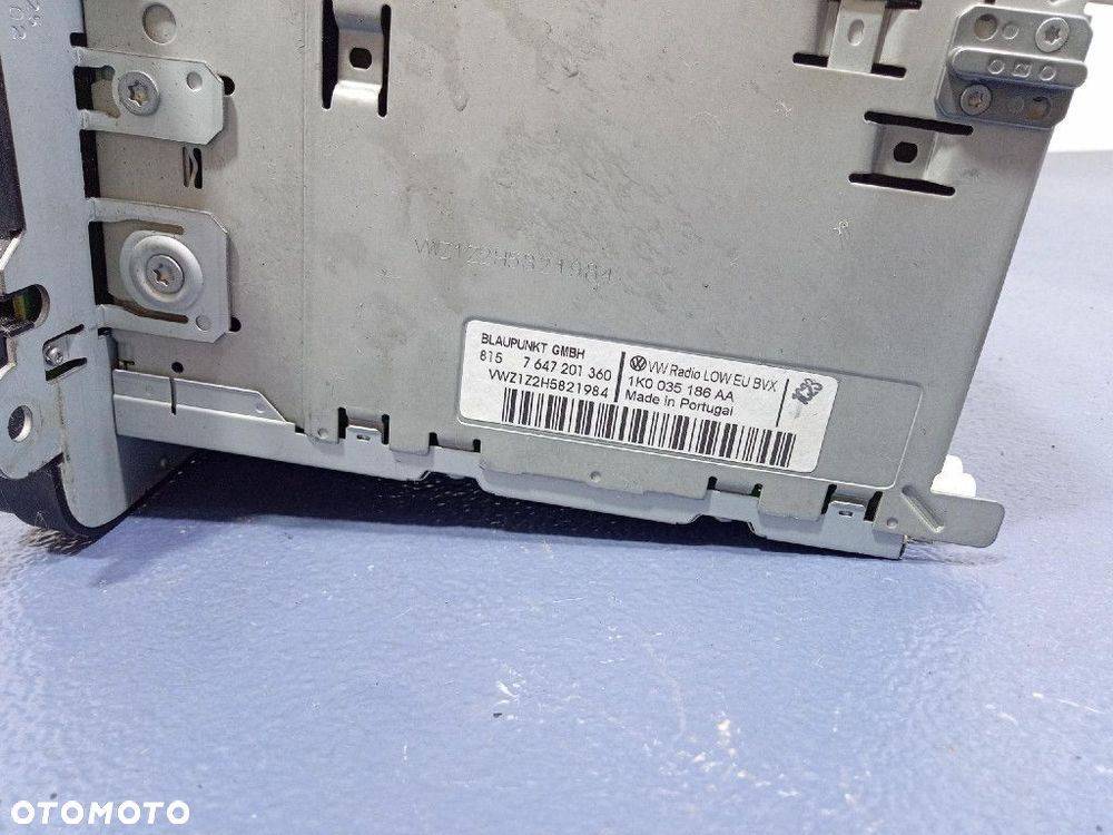 VW TOURAN I 1T LIFT 07- GOLF VI RADIO CD FABRYCZNE OEM 1K0035186AA - 8