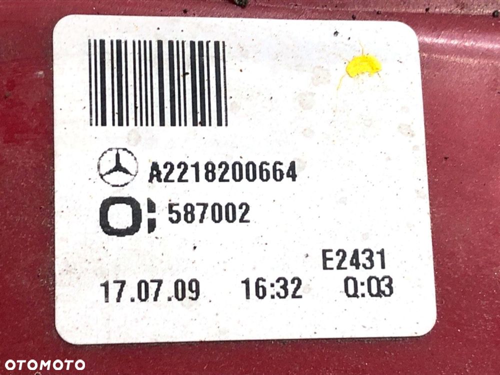 LAMPA PRAWY TYŁ  MERCEDES-BENZ KLASA S (W221) 2005 - 2013 S 400 Hybrid 220 kW [299 KM] Hybryda - 6