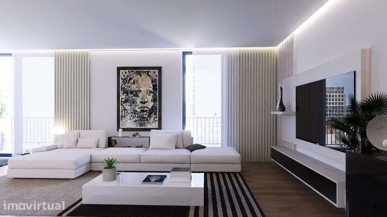 T2 Portimão Novo 2 frentes, varanda e terraço 2 lugares de garagem - Grande imagem: 4/48