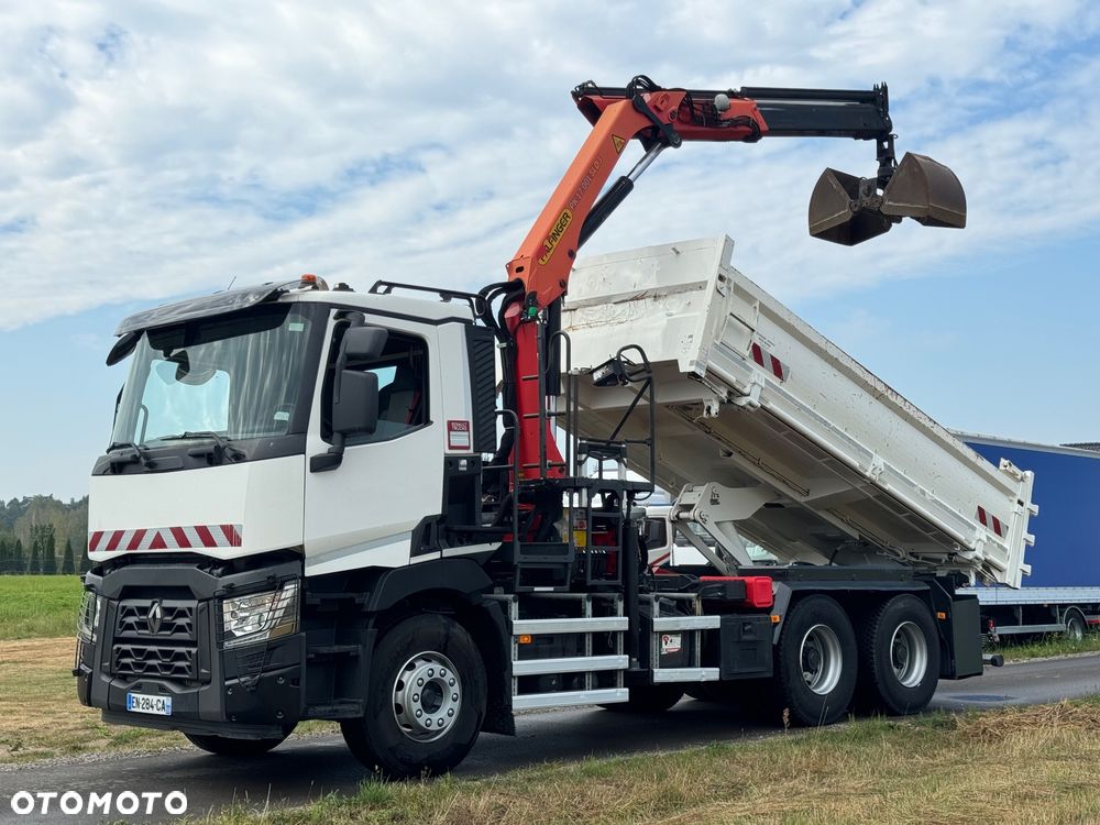 Renault RENAULT C 380 / 6x4 / WYWROTKA + HDS PALFINGER 17.001 / HYDROBURTA / EURO 6 / STEROWANIE RADIOWE - 1