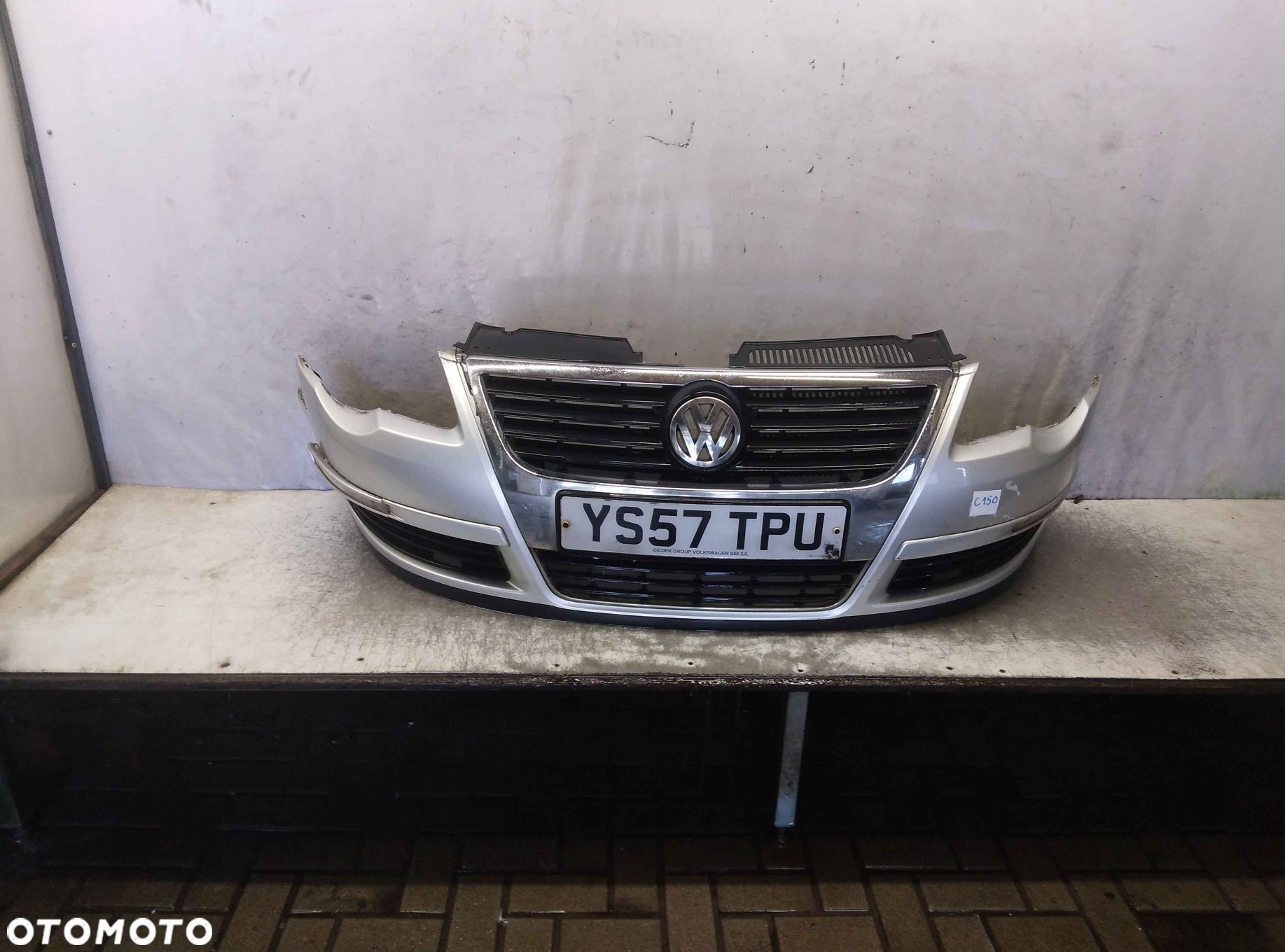 ^ ZDERZAK PRZÓD PRZEDNI VW VOLKSWAGEN PASSAT B6 LA7W SREBRNY - 1