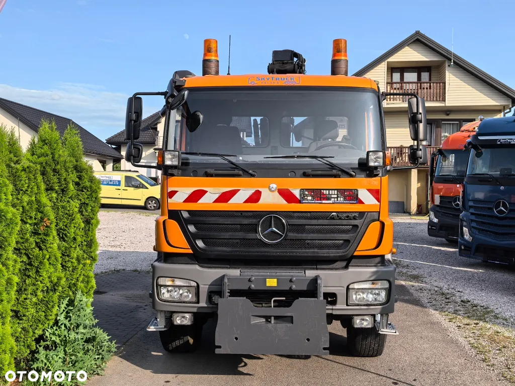 Mercedes-Benz * AXOR * 4x4 * Wywrotka 3-stronna * Hiab 099 * Czołownica do pługa * - 2