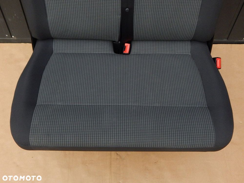 vw t5 lift t6 t6.1 fotel pasażera dwójka prawy przód ławka double grid - 6