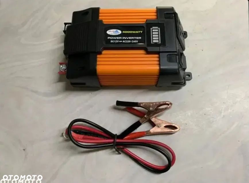 PRZETWORNICA NAPIĘCIA SAMOCHODOWA 500W / 4000W 12V POWER INVERTER KONWERTER NOWY - 1