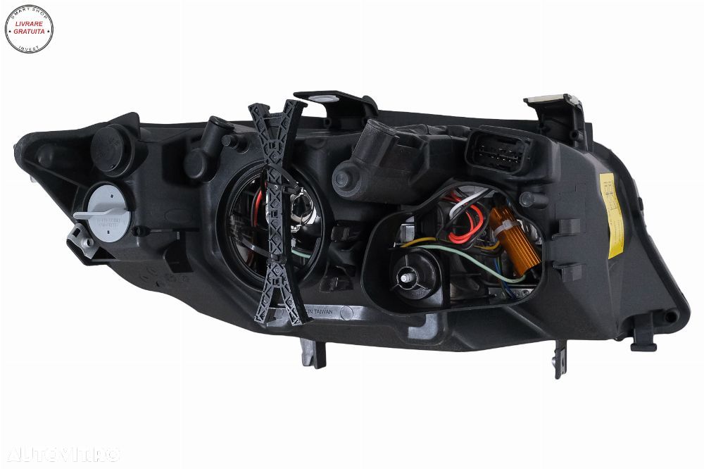 Faruri Angel Eyes BMW Seria 3 E90 Sedan E91 Touring (03.2005-2011) Negru- livrare gratuita - 8