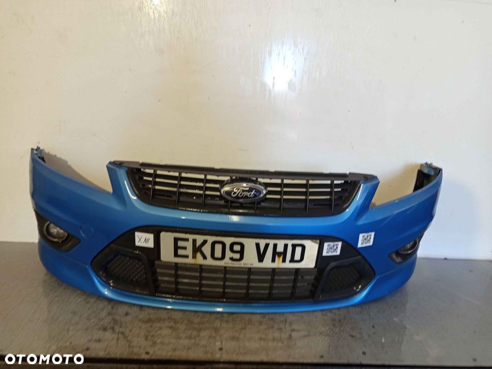 + ZDERZAK PRZÓD PRZEDNI FORD FOCUS MK.2 2 II LIFT FL ST RS BŁĘKITNY MORSKI HALOGENY - 1