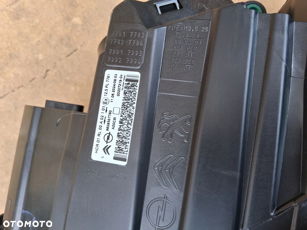 Komplet lamp Lewa Prawa CITROEN JUMPY  ZWYKŁA H7 Nowe 9808567780 - 2