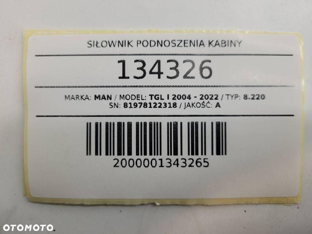 SIŁOWNIK PODNOSZENIA KABINY MAN TGX 81978122318 - 7