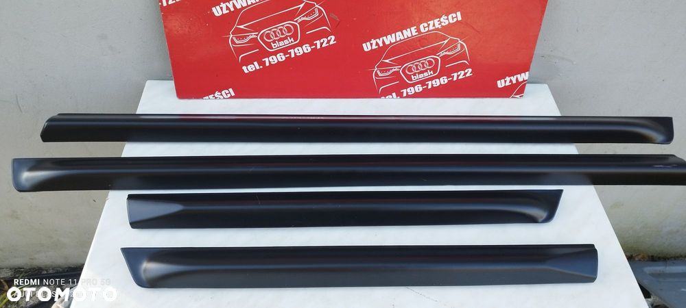 Szerokie Listwy Dolne Drzwi Ładne Czarne Audi A6 S6 C5 Części Blask Gołdap