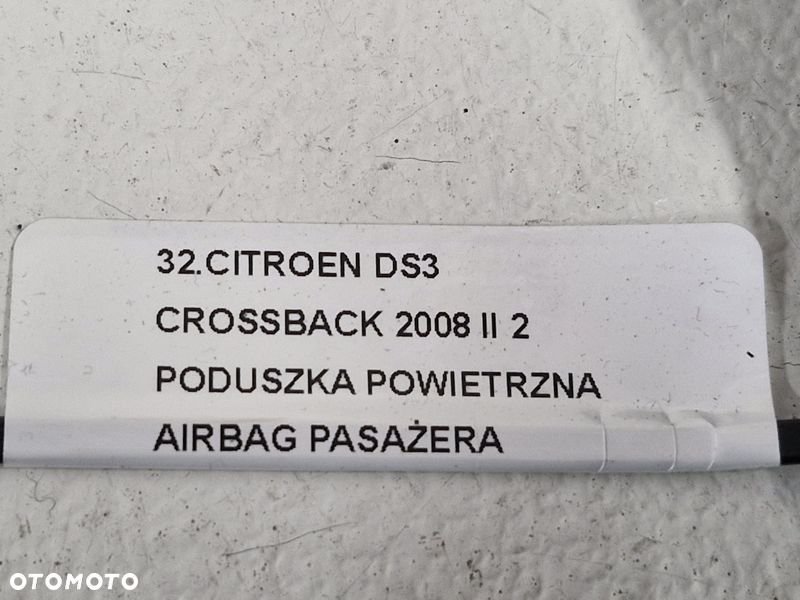 CITROEN DS3 CROSSBACK 2008 II 2 PODUSZKA POWIETRZNA AIRBAG PASAŻERA 9820860280 - 7