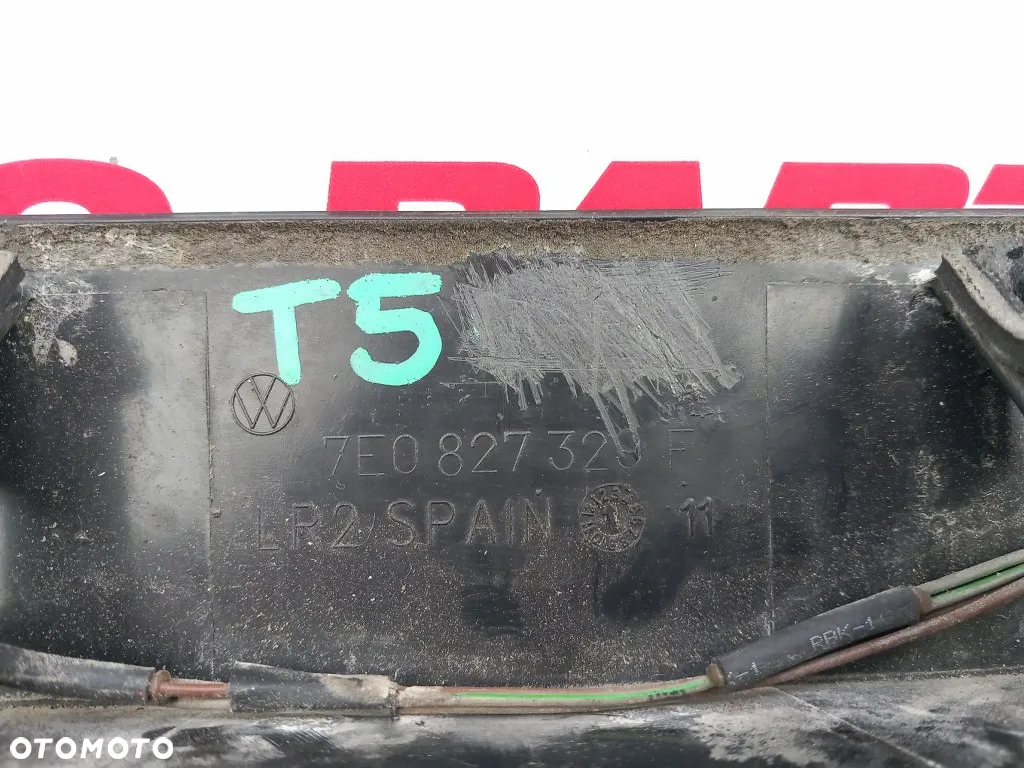 Blenda Listwa Klapy Tylnej Tył Podświetlenie Vw Transporter T5 7E0827329F - 6